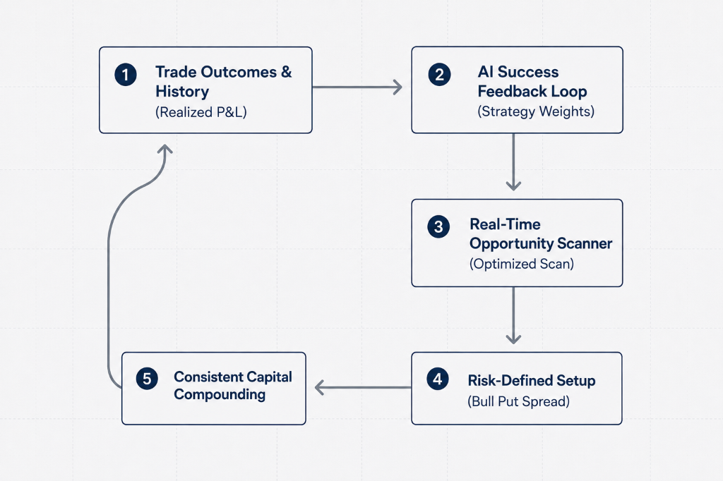 Closed-Loop Options Feedback Cycle