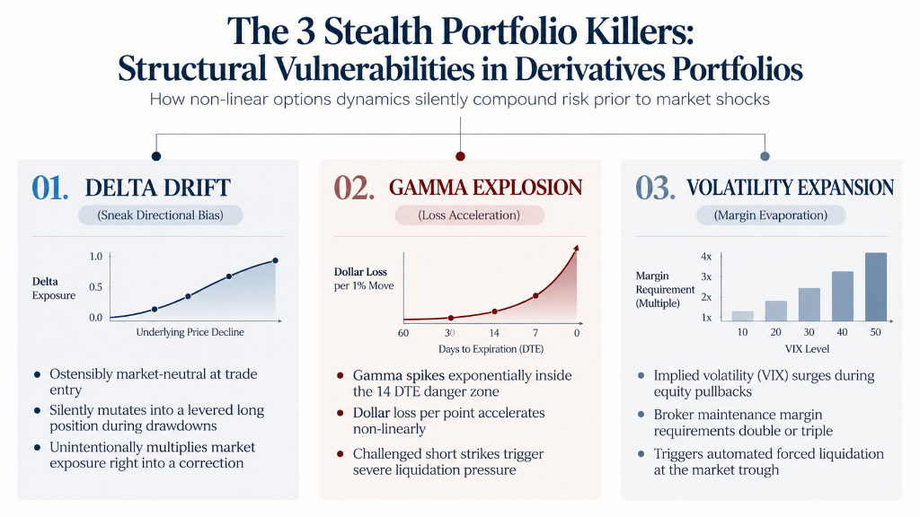 Plate III: The 3 Stealth Portfolio Killers — Structural Vulnerabilities in Derivatives Portfolios