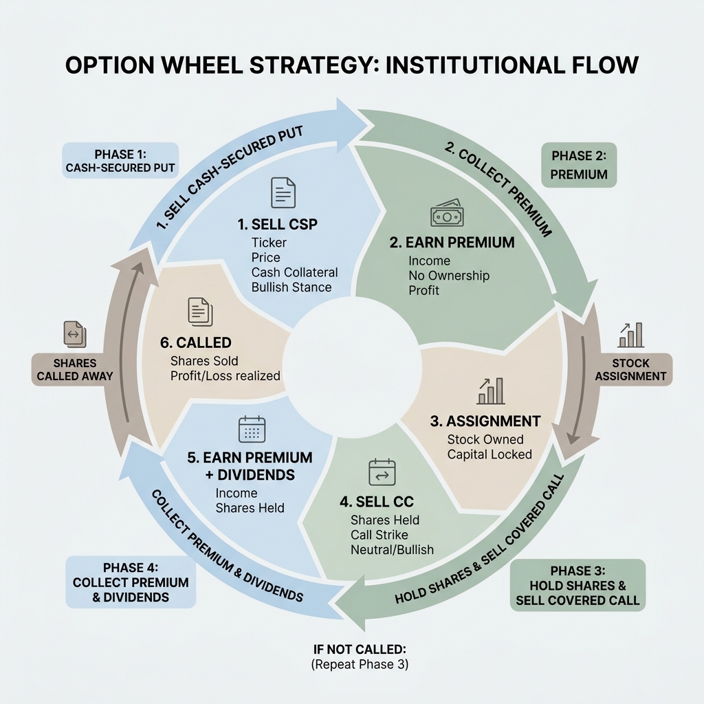 The Continuous Options Wheel Strategy Infographic